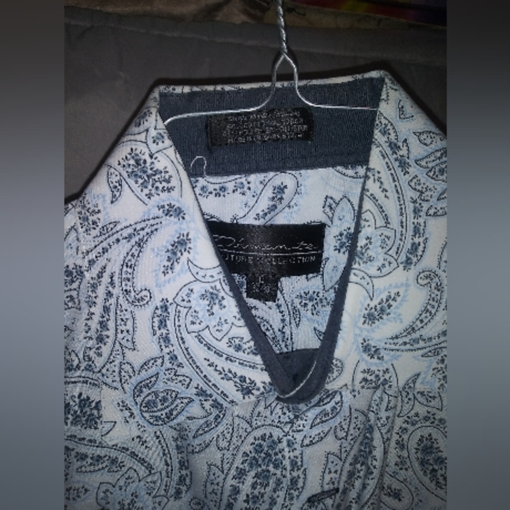 Lot of 2 mena high end  button down dress shirts sz small Damante& Nick Gramn